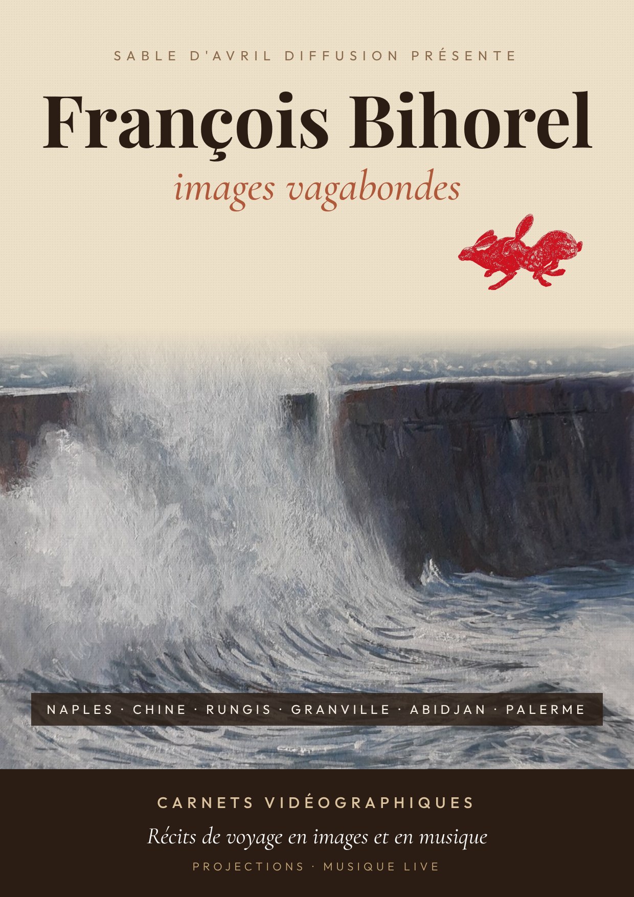 Affiche François Bihorel, images vagabondes